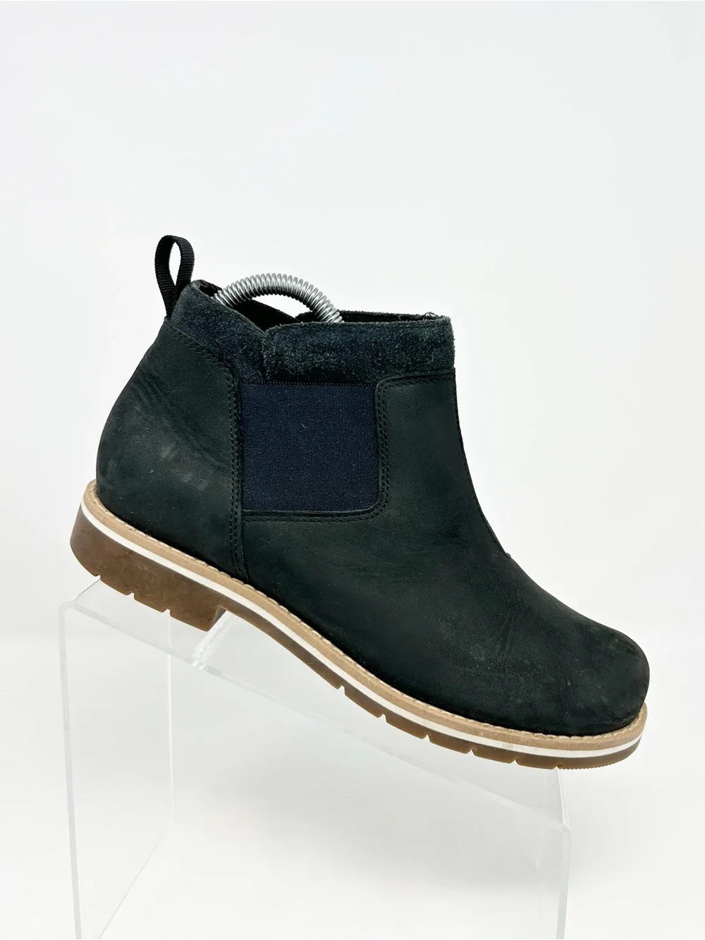 Chaco Cataluna Explorer Chelsea Ankle Boots Black Slip-On Lug Sole Size 8.5